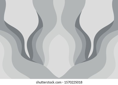 Abstract vector gray background with curved lines. Pattern backdrop for landing pages.