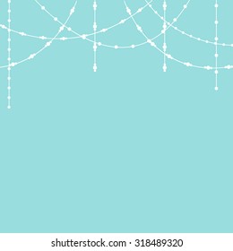 Abstract Vector Green Background with Beads Garlands