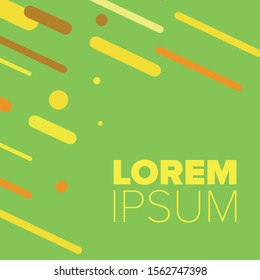 Abstract vector green background. Composition with fluid and geometric shape and place for text or message

