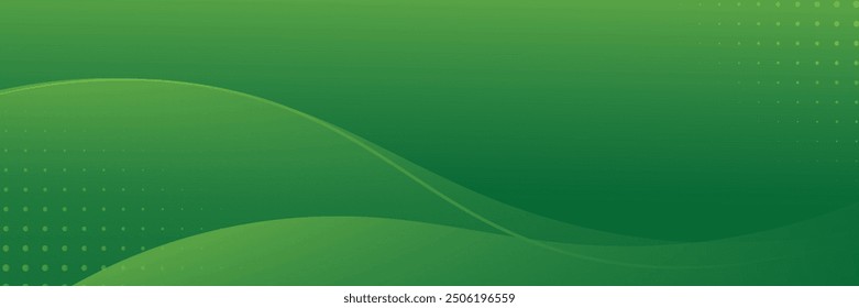 Abstract Vector green banner background. Graphic design banner pattern background template with dynamic curve shapes. for banner, web