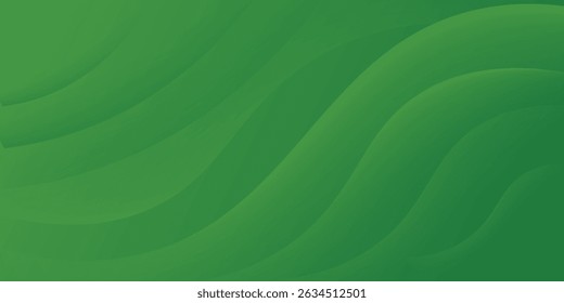 Abstract Vector green banner background. Graphic design banner pattern background template with dynamic curve shapes. for banner, web