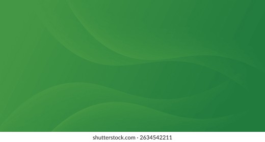 Abstract Vector green banner background. Graphic design banner pattern background template with dynamic curve shapes. for banner, web