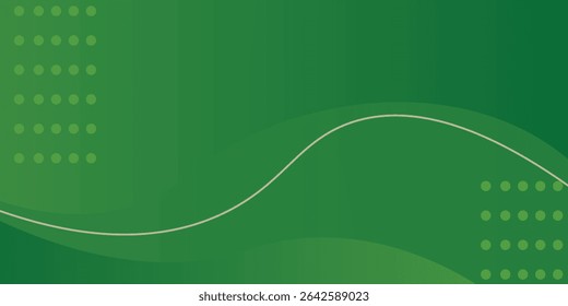 Abstract Vector green banner background. Graphic design banner pattern background template with dynamic curve shapes.
