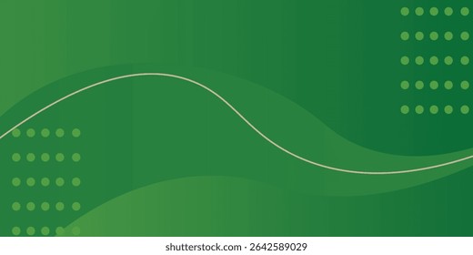 Abstract Vector green banner background. Graphic design banner pattern background template with dynamic curve shapes. for banner, web
