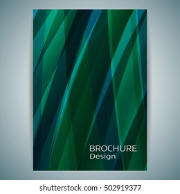 Abstract vector green brochure template