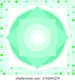 Abstract vector green color graphic circular pattern, For Design Flyer, Banner, Landing Page. Vector Illustration with Color Gradient