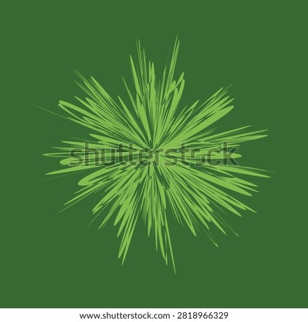 Abstract vector green explosion or splash background with dynamic paint strokes. vector background.