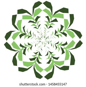 Abstract vector green flower symbol icon logo