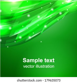 Abstract vector green lines background