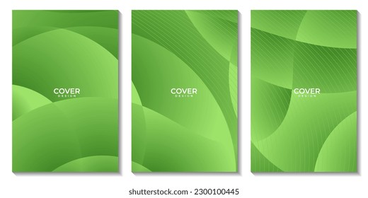 abstract vector green organic covers background for business