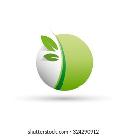 Abstract Vector green planet, clean environment