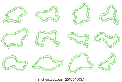 Abstract vector green spots on white, transparent background
Vector spots background