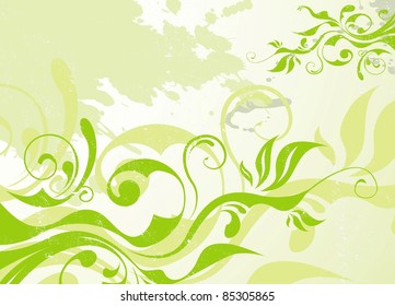abstract vector green summer background
