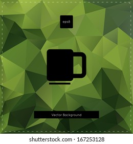 Abstract vector green tea polygonal background.