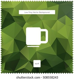 Abstract vector green tea polygonal background.