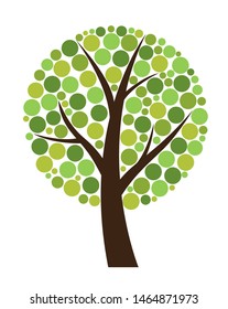 Abstract Vector Green Tree Illustration EPS10