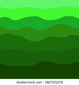 Abstract vector green wavy background	