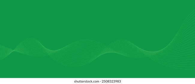 Banner ondulado verde vetor abstrato. EPS10