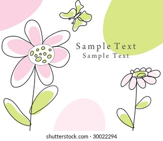 Abstract vector greeting card for design use.