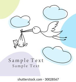 Abstract vector greeting card for design use.