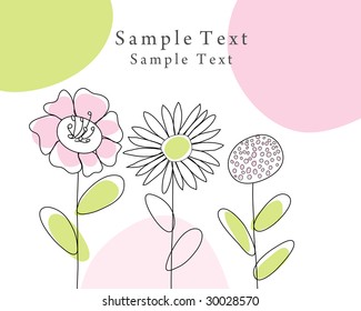 Abstract vector greeting card for design use.