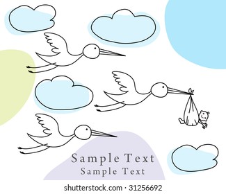 Abstract vector greeting card for design use.