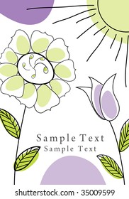 Abstract vector greetings card for design use.