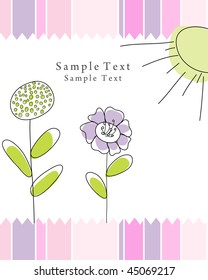 Abstract vector greetings card for design use.