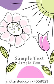Abstract vector greetings card for design use.