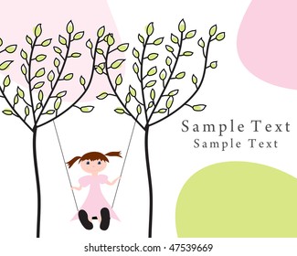 Abstract vector greetings card for design use.
