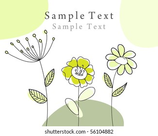 Abstract vector greetings card for design use.