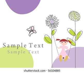 Abstract vector greetings card for design use.