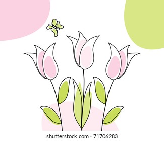 Abstract vector greetings card for design use.