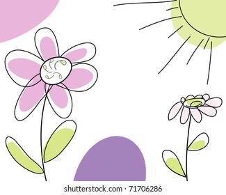 Abstract vector greetings card for design use.