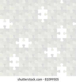 Abstract vector grey seamless puzzle background