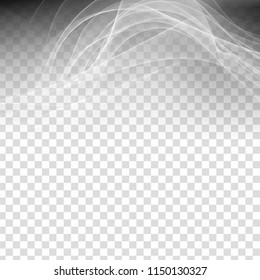 Abstract vector grey wave transparent modern background
