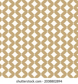 Abstract vector grid pattern. Seamless luxury illustration with golden mesh and shapes. The simple pattern is used in wallpapers, prints, packaging, covers, business cards and textiles.