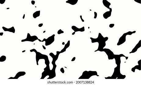 Abstract vector grunge background. Chaotic black spots with uneven edges.