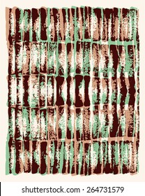 Abstract vector grunge background. Color composition of irregular overlapping  elements. Created using handmade watercolor painting.