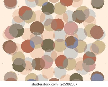 Abstract vector grunge background. Color composition of irregular diffused circular elements.