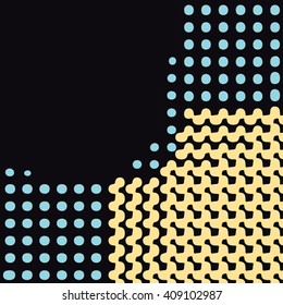 Abstract vector grunge background. Color composition of irregular overlapping geometric shapes. Created using handmade drawing.