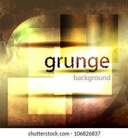 abstract vector grunge background with a geometrical ornament