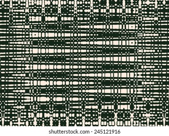 Abstract vector grunge background. Monochrome symmetric composition of irregular geometric elements. Created using handmade camera-less photograph.