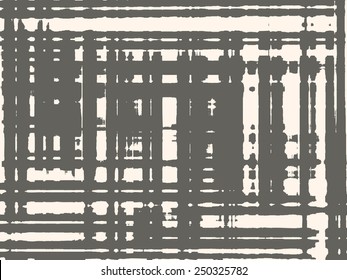 Abstract vector grunge background. Monochrome composition of irregular diffused geometric elements.