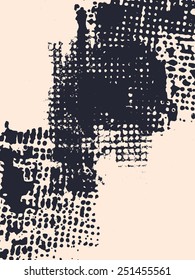 Abstract vector grunge background. Monochrome composition of irregular diffused raster elements. Created using handmade camera-less photograph.