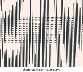 Abstract vector grunge background. Monochrome camera-less composition of overlapped irregular shapes. Created using handmade camera-less photographic print.