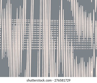 Abstract vector grunge background. Monochrome camera-less composition of overlapped irregular shapes. Created using handmade camera-less photographic print.