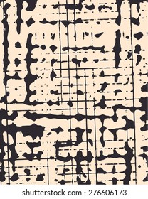Abstract vector grunge background. Monochrome composition of irregular overlapped geometric shapes. Created using handmade camera-less black and white photographic print.