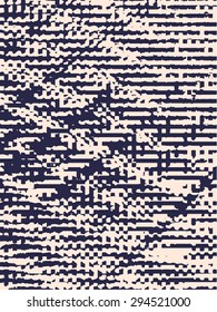 Abstract vector grunge background. Monochrome composition of irregular geometric elements.