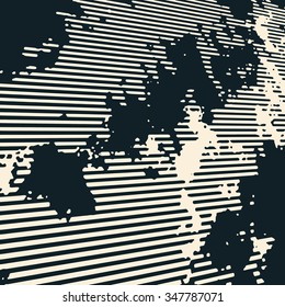 Abstract vector grunge background. Monochrome squared  composition of irregular geometric shapes.
